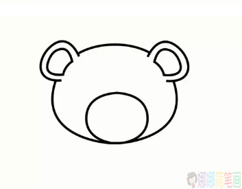 小熊简笔画步骤,小熊儿童画教程