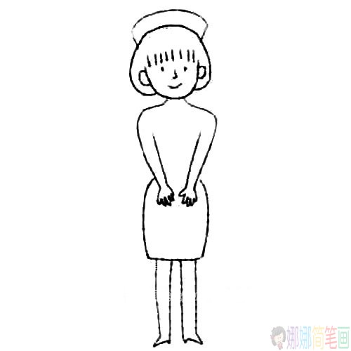 儿童简笔画护士姐姐怎么画