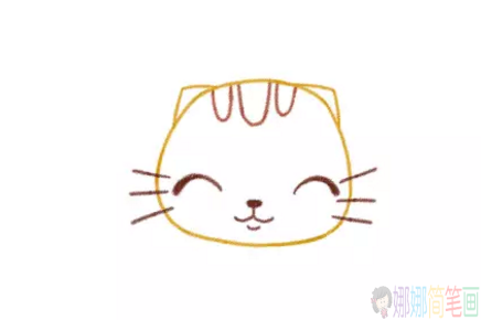 儿童简笔画小猫图片步骤