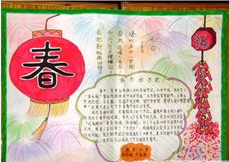 春节手抄报一等奖