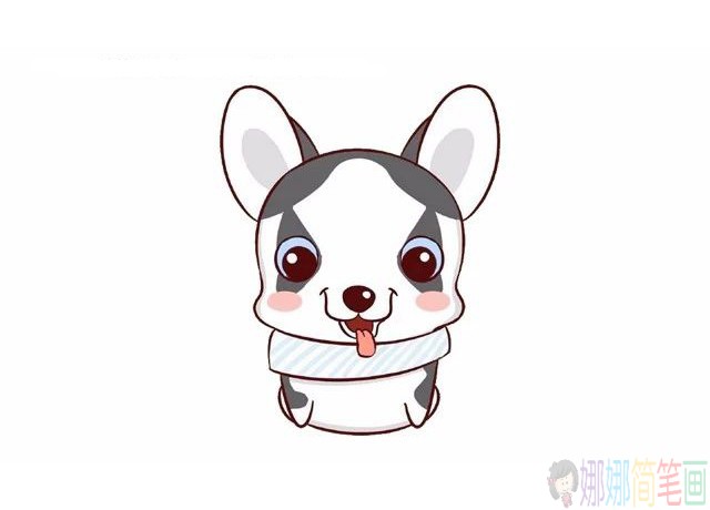 如何画一只可爱的小狗简笔画图片