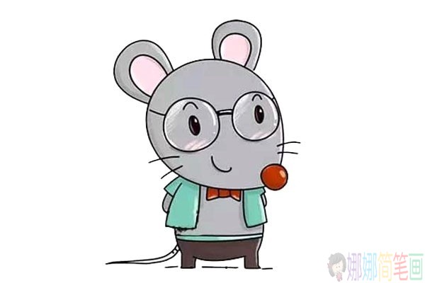 十二生肖小老鼠怎么画,鼠年生肖简笔画