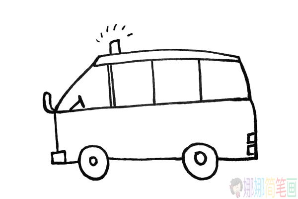 救护车怎么画,儿童简笔画救护车