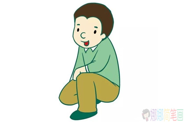 稳重可靠的爸爸简笔画图片