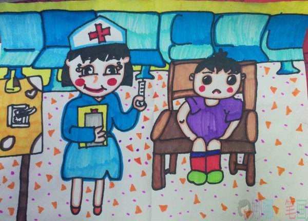 关于抗击肺炎的儿童绘画