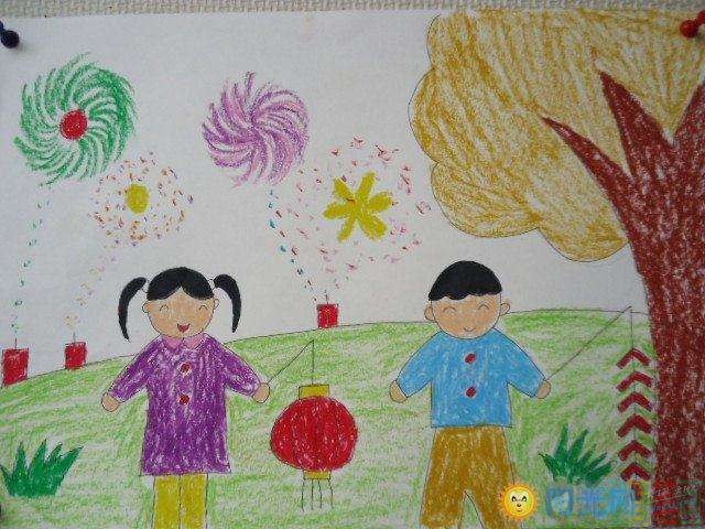 简单好画的春节儿童绘画