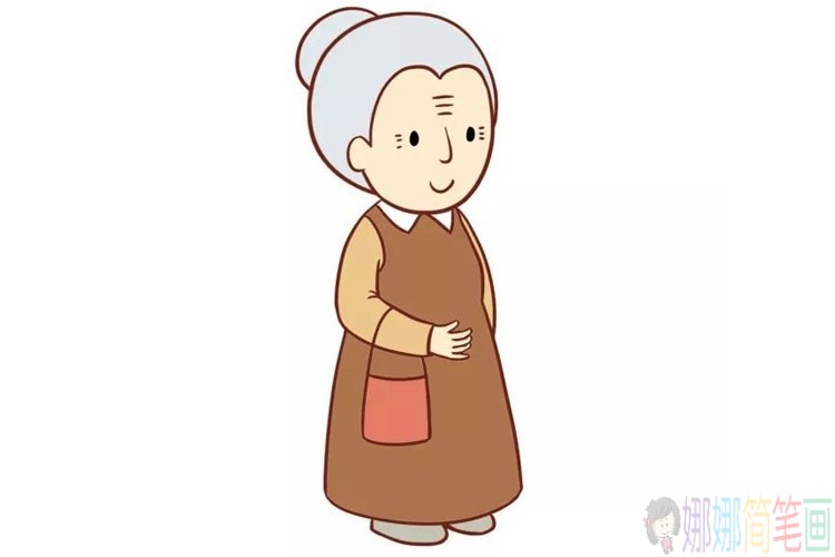 和蔼的奶奶简笔画图片