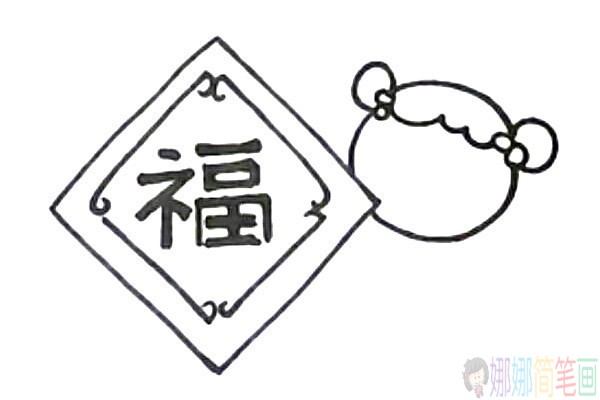关于春节的儿童简笔画图片