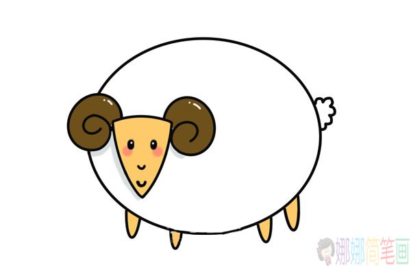 羊的简笔画,简笔画羊图片