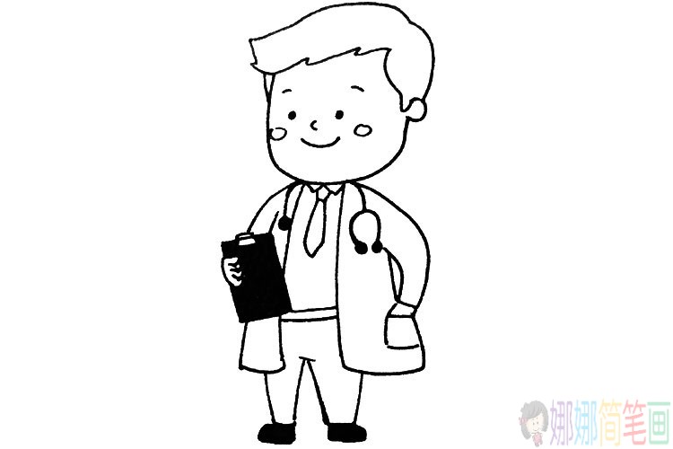 医生儿童简笔画图片,儿童简笔画医生图片