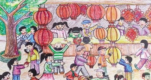 2020元旦节儿童画,元旦节儿童绘画作品