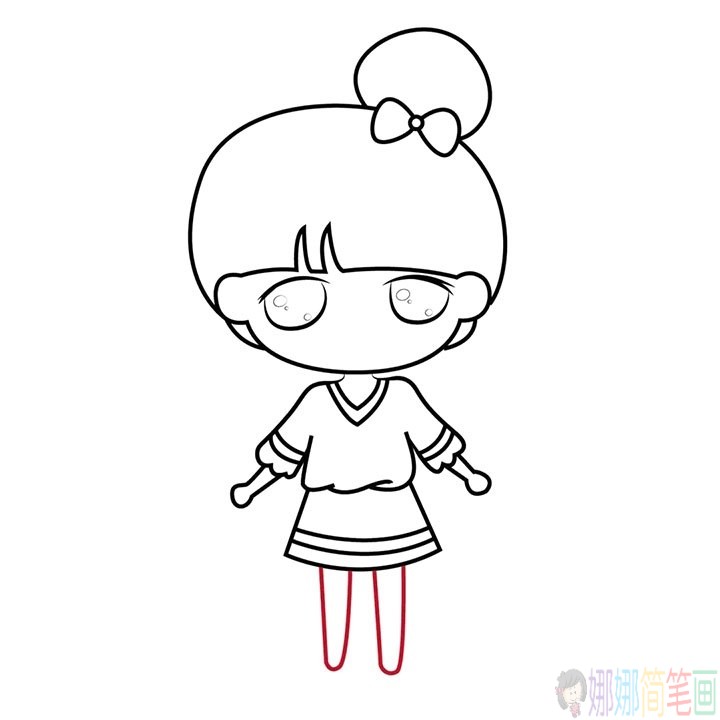 可爱女孩萌小希简笔画教程
