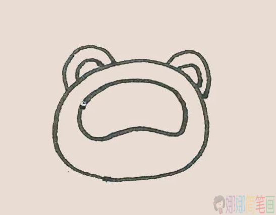 可爱的小熊猫儿童简笔画彩色