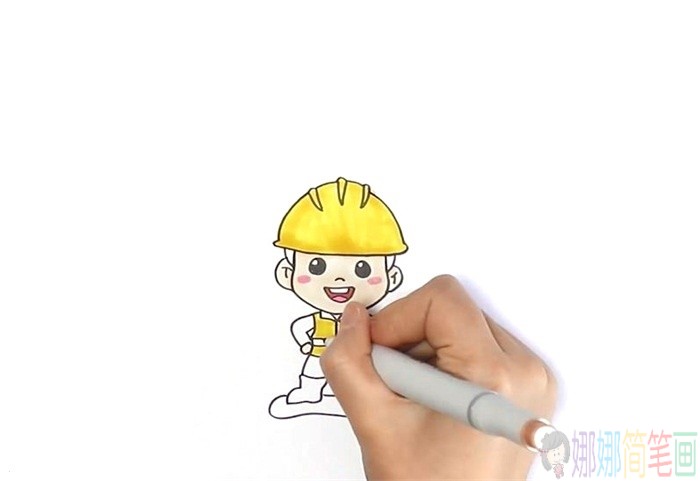 工人叔叔简笔画,工人怎么画