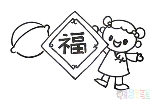 关于春节的儿童简笔画图片