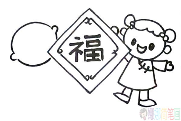关于春节的儿童简笔画图片