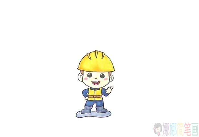 工人叔叔简笔画,工人怎么画