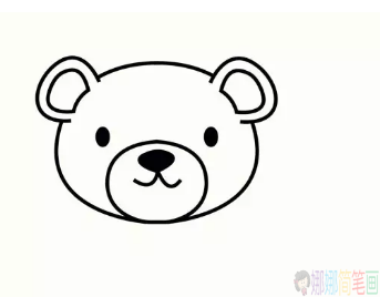 小熊简笔画步骤,小熊儿童画教程