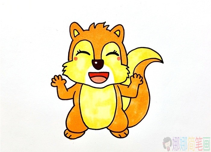 可爱的小松鼠怎么画,松鼠简笔画