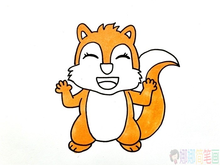 可爱的小松鼠怎么画,松鼠简笔画