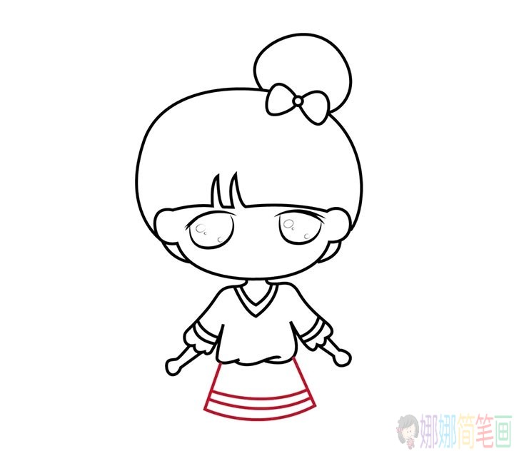 可爱女孩萌小希简笔画教程