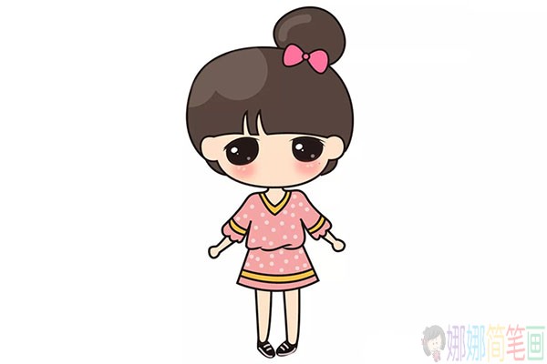 可爱女孩萌小希简笔画教程