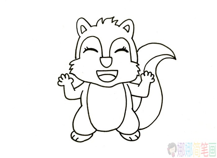 可爱的小松鼠怎么画,松鼠简笔画