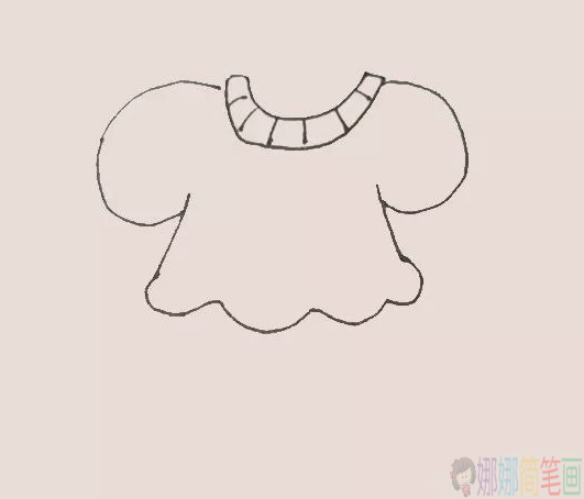 好看的碎花裙子简笔画图片