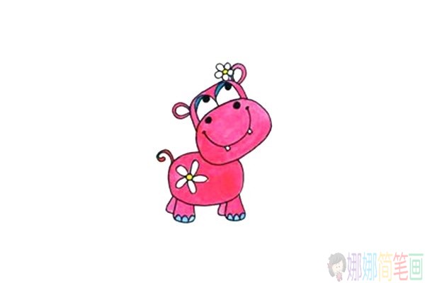一组呆萌可爱的动物简笔画图片