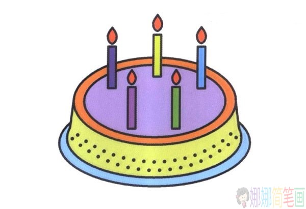 简笔画儿童生日蛋糕教程
