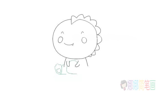 一步一步学画恐龙宝宝简笔画