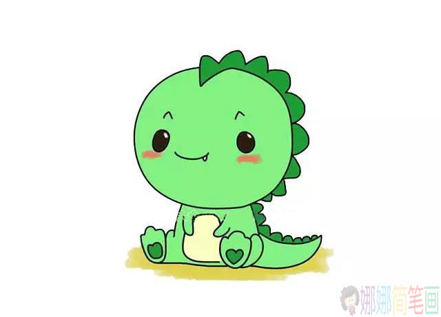 一步一步学画恐龙宝宝简笔画
