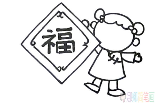 关于春节的儿童简笔画图片