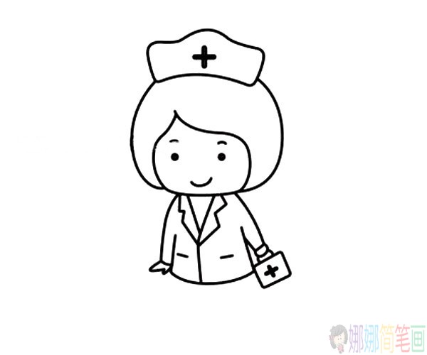护士姐姐简笔画图片教程