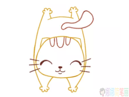 儿童简笔画小猫图片步骤