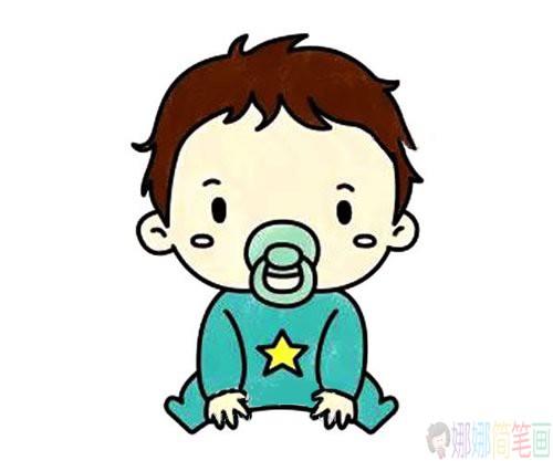 小宝宝简笔画图片教程,男宝宝简笔画法