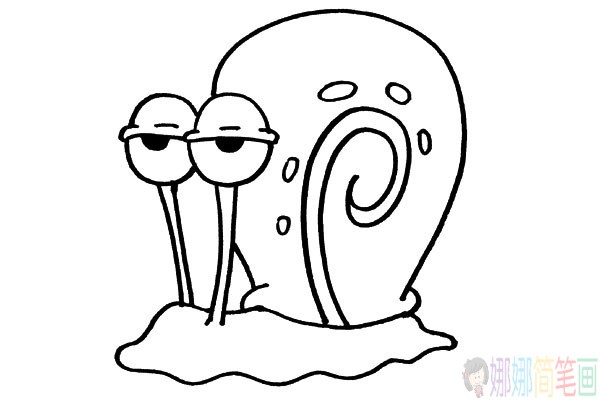蜗牛的简笔画法教程