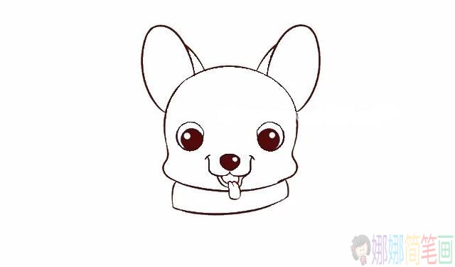 如何画一只可爱的小狗简笔画图片