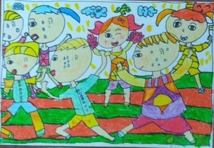 儿童运动会绘画作品
