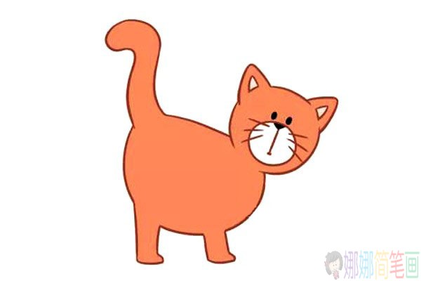 一组可爱又好画的小猫简笔画图片