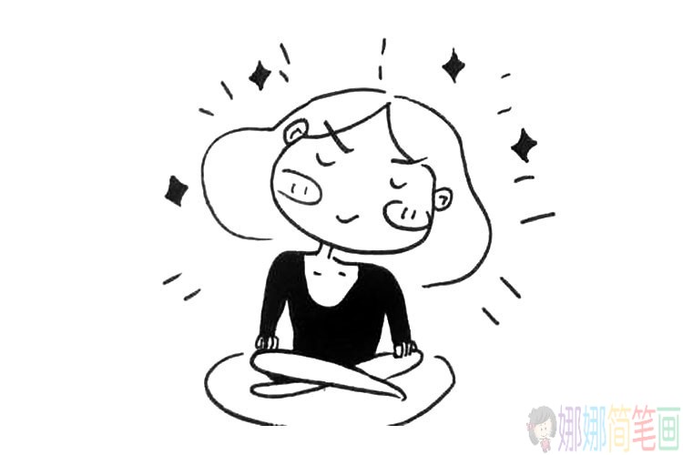 跳舞的小女孩简笔画图片