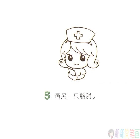 护士姐姐简笔画步骤