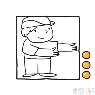 简单四步学画交警简笔画