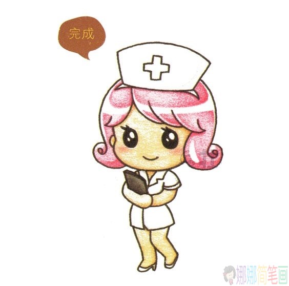 护士姐姐简笔画步骤
