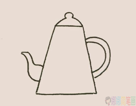 水壶怎么画,简单的水壶简笔画图片