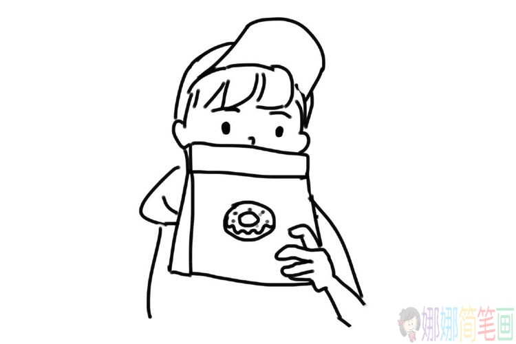 帅气男孩的简笔画图片