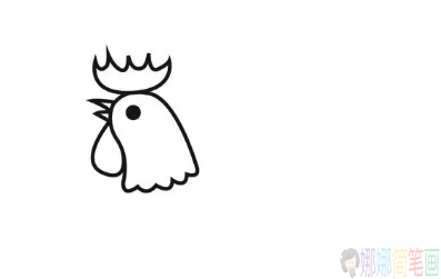 大公鸡儿童简笔画,公鸡怎么画
