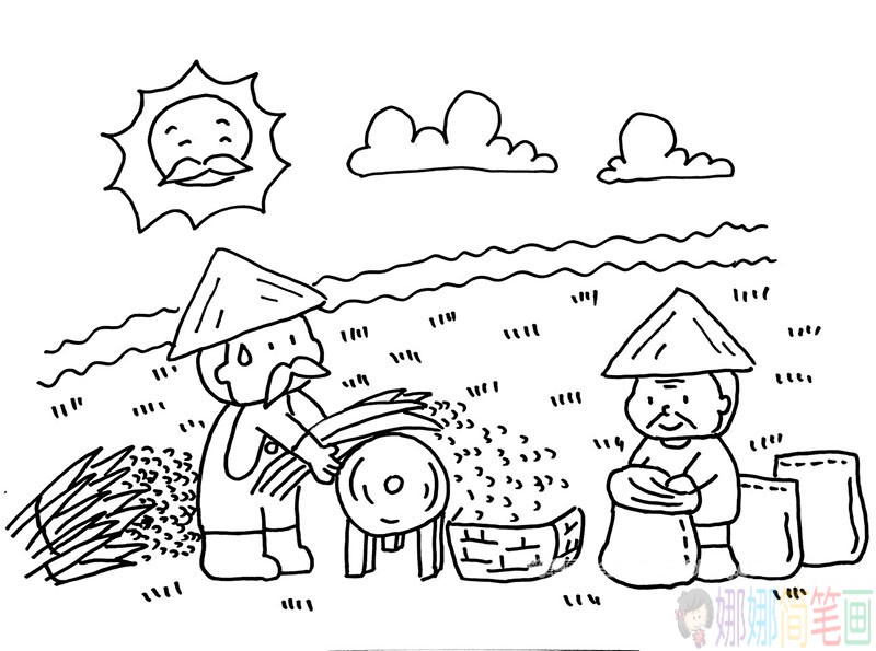 农民伯伯简笔画图片