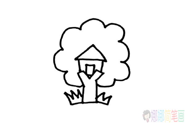 大树简笔画图片,儿童简笔画大树图片