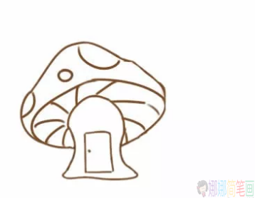 蘑菇屋简笔画图片步骤